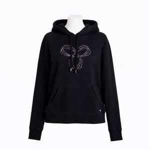 Size M TNA Aritzia Black Sequinned Baltic Hoodie Sweater